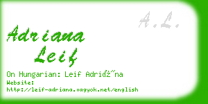 adriana leif business card